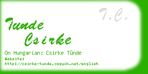 tunde csirke business card